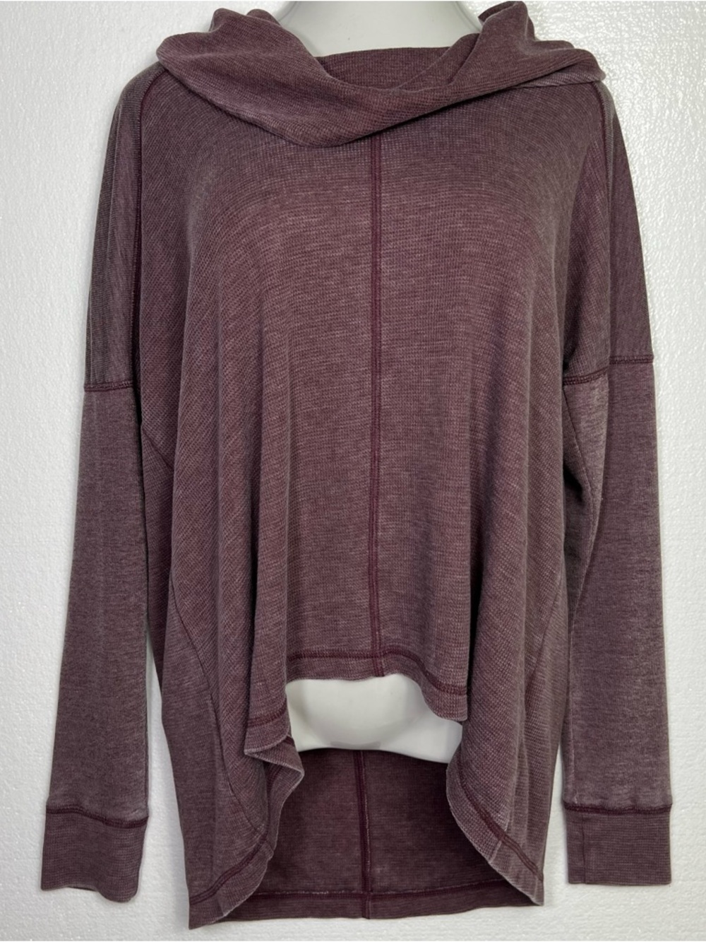 Lucky Brand Waffle Knit Cowl Turtleneck Long Sleeve Top -Sz L NWT